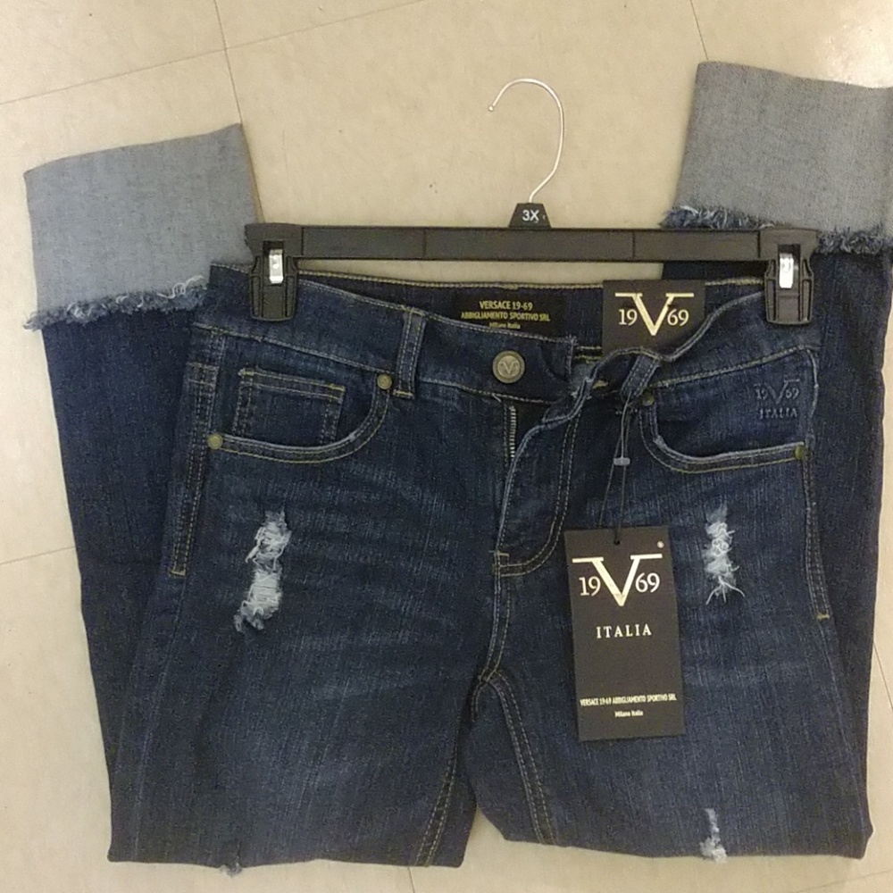 Versace sz28 corp cuff jeans